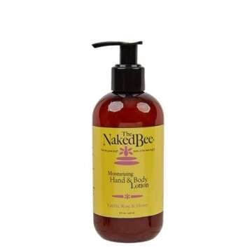 The Naked Bee Nourishing Body Lotion for All Skin Types (8 fl oz) Moisture Replenishing Lotion for Dry Skin with Vanilla Rose & Honey