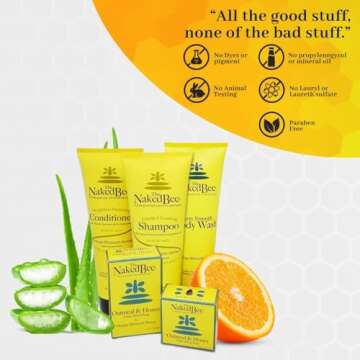 The Naked Bee Nourishing Body Lotion for All Skin Types (8 fl oz) Moisture Replenishing Lotion for Dry Skin with Vanilla Rose & Honey