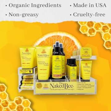 The Naked Bee Nourishing Body Lotion for All Skin Types (8 fl oz) Moisture Replenishing Lotion for Dry Skin with Vanilla Rose & Honey
