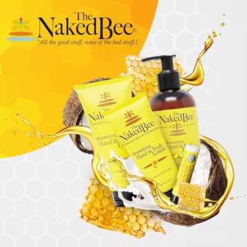 The Naked Bee Nourishing Body Lotion for All Skin Types (8 fl oz) Moisture Replenishing Lotion for Dry Skin with Vanilla Rose & Honey