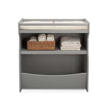 Delta Children Grey 2-in-1 Changing Table with Storage