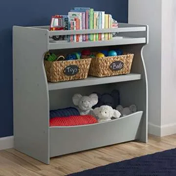 Delta Children Grey 2-in-1 Changing Table with Storage