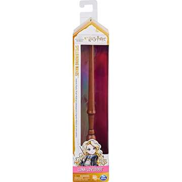 Wizarding World Harry Potter, 12-inch Spellbinding Luna Lovegood Magic Wand with Collectible Spell C...