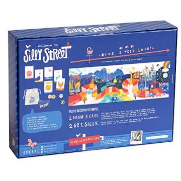 Buffalo Games Silly Street - The Award Winning Game That Gets You Up & Moving & Creative & Just Plain Silly Multi-colred, Blue, Red, White