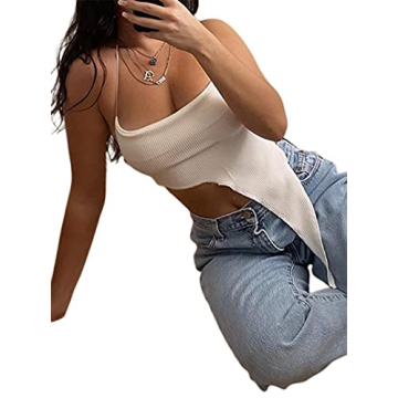 Remidoo Sexy Halter Crop Top - Trendy Asymmetrical Design