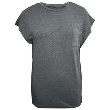 WMZCYXY Womens Tank Top Summer Tops Sleeveless T Shirt Crew Neck Casual Loose Fitting Shirts with Pocket (Grey,Medium)