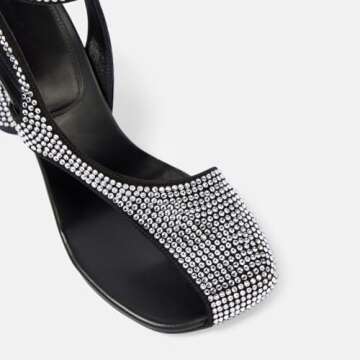 Kapxumo Women's Flip-flop High Heel Sandals Ankle Strap Block Heel Sandals Square Toe Cutout Leather...