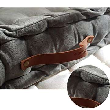 Wociud Square Thick Floor Seating Cushions,Solid Thick Tufted Cushion Meditation Pillow Square Floor Pillow Seating with Carrying Handle,Sofa Balcony Tatami Pad (Pink)