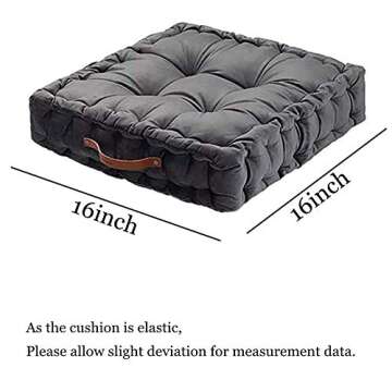 Wociud Square Thick Floor Seating Cushions,Solid Thick Tufted Cushion Meditation Pillow Square Floor Pillow Seating with Carrying Handle,Sofa Balcony Tatami Pad (Pink)