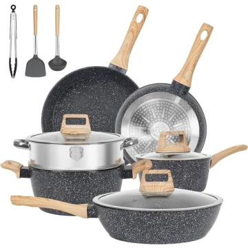 12pcs Non Stick Induction Kitchen Cookware Set