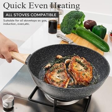 12pcs Non Stick Induction Kitchen Cookware Set