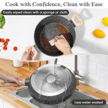 12pcs Non Stick Induction Kitchen Cookware Set