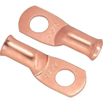 10pcs 4 Awg - 5/16" (M8) Sanuke Wire Lugs Ring Terminal Connectors Ends, UL Listed Heavy Duty for Battery Cable Lug Wire Electrical Eyelets with 3:1 Dual Wall Adhesive Heat Shrink