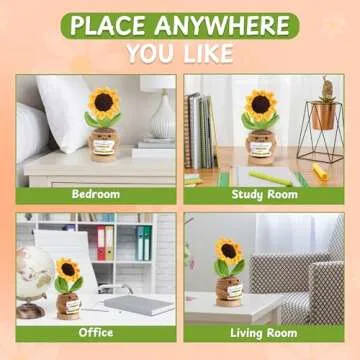 Sunflower Crochet Doll - Handmade Emotional Support Gift