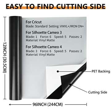 Lya Vinyl Permanent Neon Pink Vinyl - 12" x 8 FT Glossy Adhesive Vinyl Roll for Cricut, Silhouette, Cameo Cutters, Signs, Scrapbooking, Craft Decal