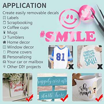 Lya Vinyl Permanent Neon Pink Vinyl - 12" x 8 FT Glossy Adhesive Vinyl Roll for Cricut, Silhouette, Cameo Cutters, Signs, Scrapbooking, Craft Decal