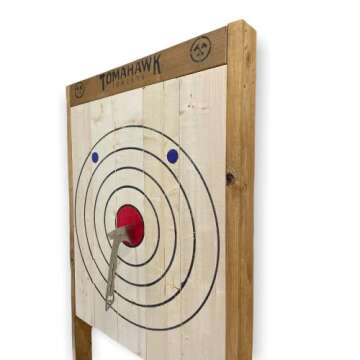 Tomahawk Targets - Freestanding Wooden Axe and Knife Throwing Target Board - 6ft Tall
