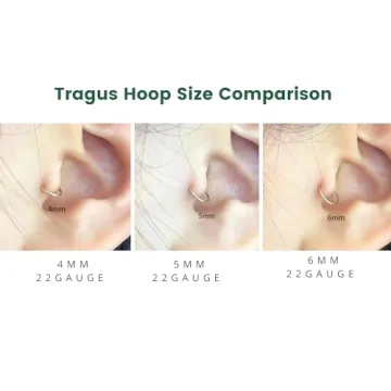 Tiny Gold Tragus Hoop Earrings - 14K Gold Filled