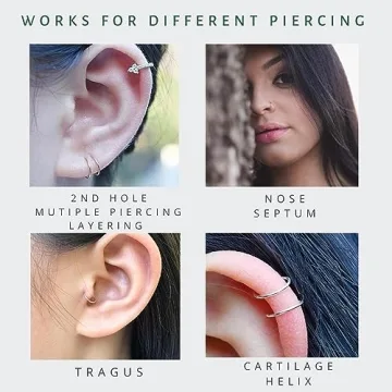 Tiny Gold Tragus Hoop Earrings - 14K Gold Filled