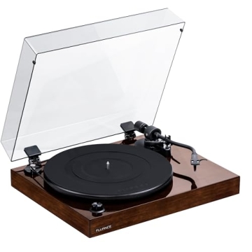 Fluance RT82 Reference High Fidelity Vinyl Turntable Record Player with Ortofon OM10 Cartridge, Spee...