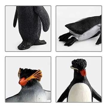 Arctic Penguin Family Figurines - 9 Detailed Figures Collection
