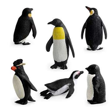 Ocean Sea Animal Model Figures Series Arctic Penguin Family Figurines Collection Gift Wild Life Playset(9 pcs)