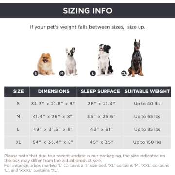 Bedsure Medium Elevated Cooling Outdoor Dog Bed - Raised Cots for Medium Dogs, Portable Indoor & Outdoor Pet Hammock Bed with Skid-Resistant Feet, Frame with Breathable Mesh, Grey, 43 inches