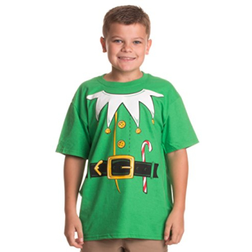 Santa's Elf Costume Youth T-Shirt | Jumbo Print Christmas Fun