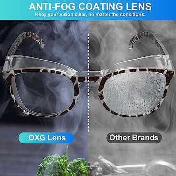 Stylish OXG Anti-Fog Safety Glasses - Bright Color Options
