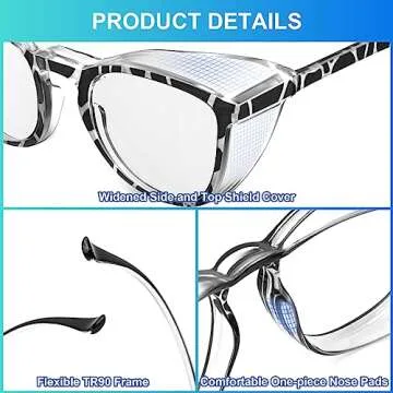 Stylish OXG Anti-Fog Safety Glasses - Bright Color Options