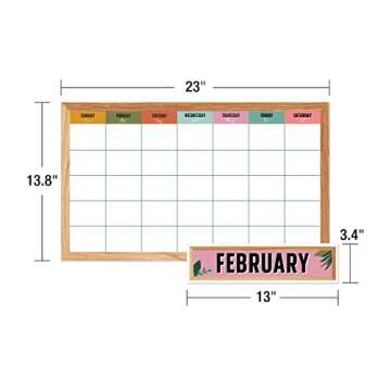 Carson Dellosa Grow Together 134PC Classroom Calendar Bulletin Board Set, Monthly Calendar, Motivational Poster, Flower, Plant, Holiday & Birthday Bulletin Board Accents for Bulletin Board, Wall Decor