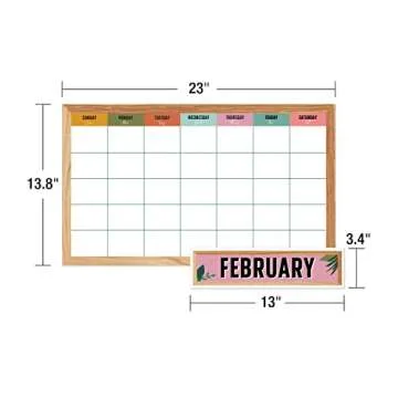 Carson Dellosa Grow Together 134PC Classroom Calendar Bulletin Board Set, Monthly Calendar, Motivational Poster, Flower, Plant, Holiday & Birthday Bulletin Board Accents for Bulletin Board, Wall Decor