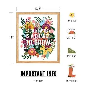 Carson Dellosa Grow Together 134PC Classroom Calendar Bulletin Board Set, Monthly Calendar, Motivational Poster, Flower, Plant, Holiday & Birthday Bulletin Board Accents for Bulletin Board, Wall Decor