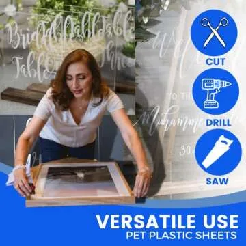5 Pack PET Sheet Panels - 12" x 16" x 0.04" Clear Acrylic Sheet-Quality Shatterproof, Lightweight, and Affordable Glass Alternative Perfect for Poster Frames, Counter Barriers, and Pet Barriers.