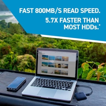 Crucial X6 2TB Portable SSD - Up to 800MB/s - PC and Mac - USB 3.2 USB-C External Solid State Drive - CT2000X6SSD9, Black