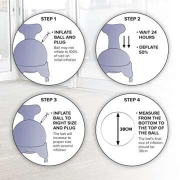 Gaiam Kids Balance Ball Chair - Classic Children's Stability Ball Chair, Alternative School Classroom Flexible Desk Seating for Active Students with Satisfaction Guarantee, Grey/Orange , 35cm