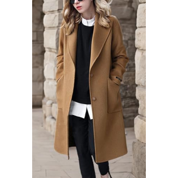 Chouyatou Women's Warm Wool Coat - Stylish Winter Essential