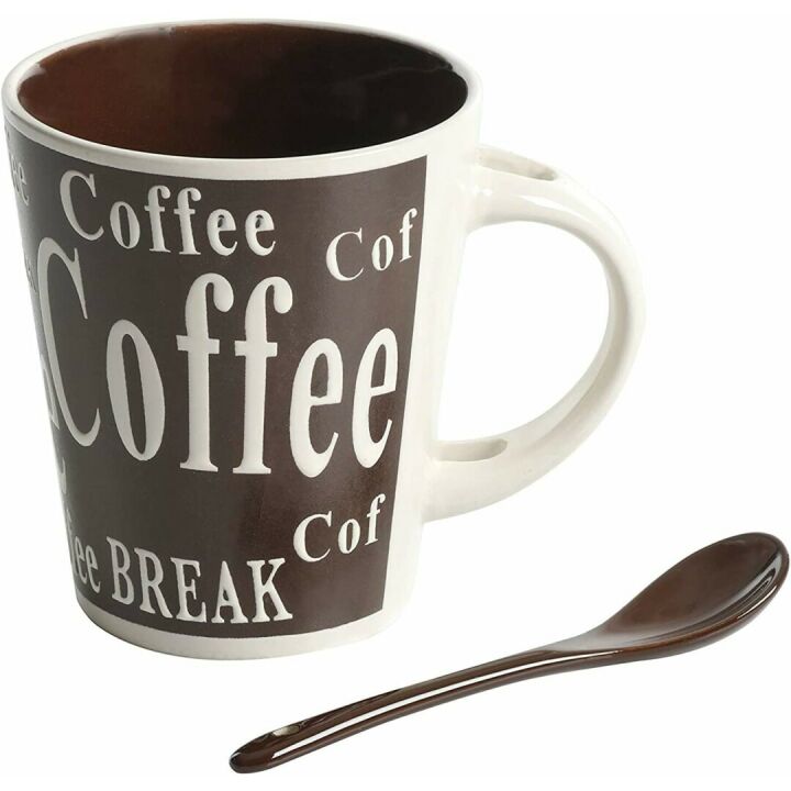 Mr. Coffee Bareggio Mug and Spoon Set - 8 Pieces