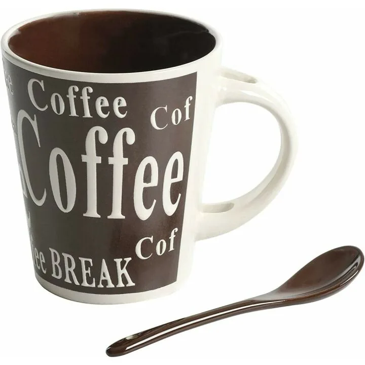 Mr. Coffee Bareggio Mug and Spoon Set - 8 Pieces