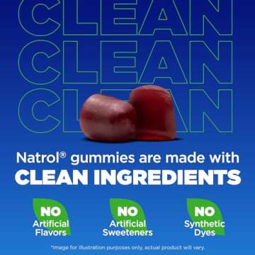 Natrol Mood+ Stress Relax+ Day Calm Gummies for Occasional Stress, Tropical Fruit Punch, 60 Count, 60 Day Supply