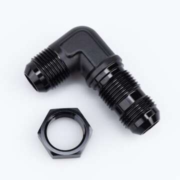 AC PERFORMANCE Aluminum 90 Degree -8 AN Male Flare Union Bulkhead Fuel Fitting with AN8 Bulkhead Nut...