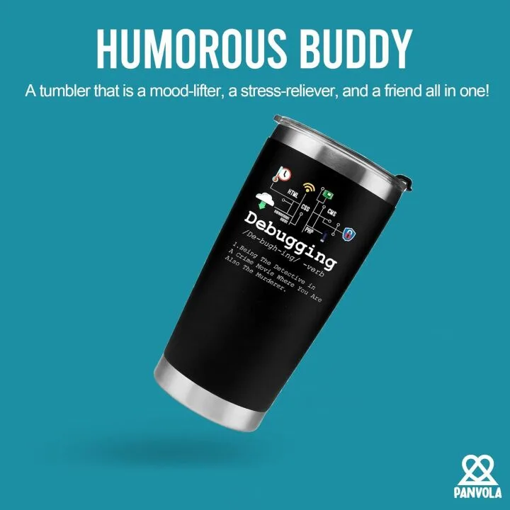 Insulated 20 oz Tumbler for Programmers & Developers