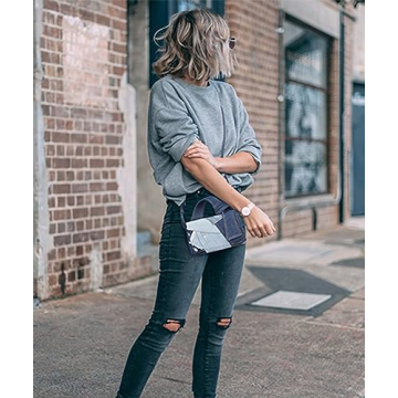 Trendy Mini Purses for Women - Denim Handbags