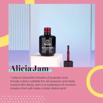 Beetles Gel Nail Polish, 1Pcs 15ml Burgundy Red Color Soak Off Gel Polish Nail Art Manicure Salon DI...