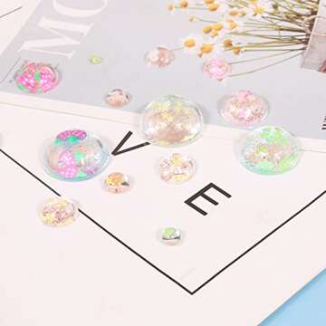 DD-life 2PCS Clear Round Silicone Mold for Jewelry Making