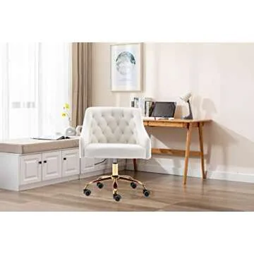 Hegmentine Elegant Velvet Office Chair for Modern Home Use