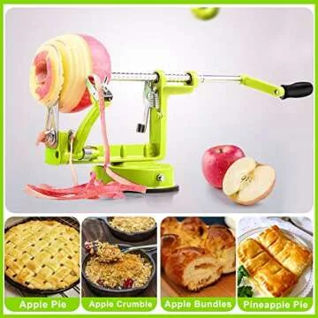 Durable Apple Peeler Slicer with Suction Base for Effortless Peeling