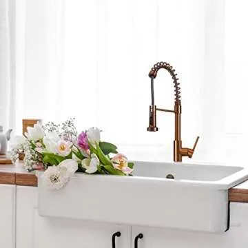 Strictly Sinks Kitchen Faucet with Pull Down Sprayer-Contemporary Design Single Handle High Arc Spri...