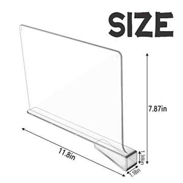 Hmdivor Upgraded Clear Acrylic Fitted Shelf Dividers, Closets Shelf and Closet Separator for Organization in Bedroom, Kitchen and Office Shelves (8 Pack)