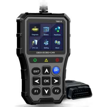 OBD2 Scanner Battery Tester for Car: Color Screen Code Reader Easy Setup Clear Engine Fault Light - ...